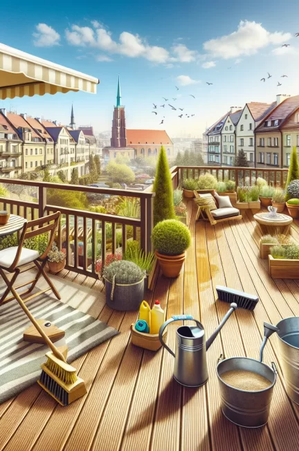 Jak pielęgnować tarasy i balkony z zadaszeniem oraz deski kompozytowe w Wrocławiu